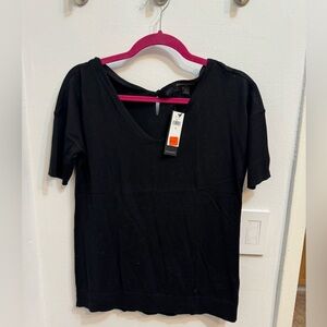 Banana Republic Black V-Neck Women's Top